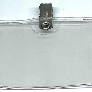 Clear Vinyl Horizontal ID‎ Badge Holder Alligator Clip LOT of 60 USA Made